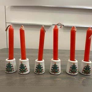 Vintage mini taper candles with potcelain holders
Chadwick Miller